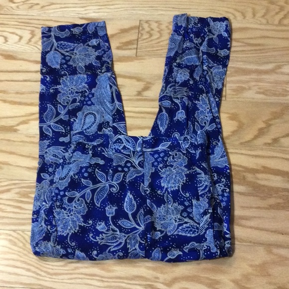 6 Tanner boho royal blue print pants - Picture 2 of 16
